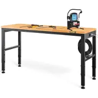 Vevor In hoogte verstelbare werkbank 122 x 61 x 72 - 97 cm klemtafel