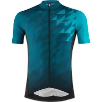 Löffler Loeffler fietsshirt korte mouwen M Bike Jersey FZ Zack Mid Dark Petrol - Blauw