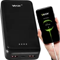 Vayox Powerbank VA0341 | 20000 mAh | USB-C ingang | 2x USB-A uitgang + USB-C 5V 2.1A | Zwart