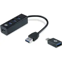 Conceptronic HUBBIES04B HUBBIES04B USB-hub 4 poorten USB-A USB 3.1 Gen1 5 GBit/s Zwart