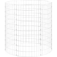 vidaXL Gabionenpaal, rond, verzinkt staal, Ø 100x100 cm