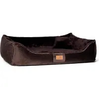 Tierlando Ultra-zacht orthopedisch hondenbed FLOYD. Gemaakt van hoogwaardige velours en pluche. Materiaal: VISCO. Afmetingen: 100x75 cm. Kleur: 01 Bruin