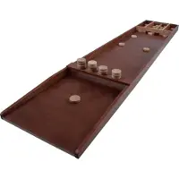 Longfield Wedstrijd Sjoelbak 200 cm – Beukenhout – Inclusief 30 Sjoelstenen – Houten Multiplex Shuffleboard voor Thuis & Wedstrijden –