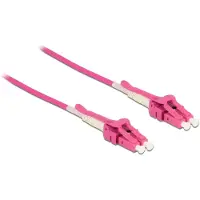 DeLOCK LC Duplex Optical Fiber Patch kabel - Uniboot / quick release - Multi Mode OM4 - paars / LSZH - 10 meter