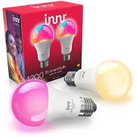 Innr Zigbee E27 LED lamp - geschikt voor Philips Hue - wit en gekleurd licht - geeft 50% meer licht - slimme lamp - dimbaar - 1210 lumen - 2-pack
