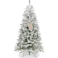 Springos Besneeuwde Kunstkerstboom - Spar Lux - 385 Takken - 220 CM