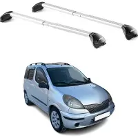 Aurilis Draagbalken voor Toyota Yaris Verso XP20, modeljaar 1999-2005, 5-deurs, aluminium, zilverkleurig, 2-delig, met ABE-certificaat