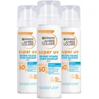 Garnier 3x Ambre Solaire Super Uv Over Make-up Mist Spf 50+ 75 Ml