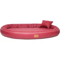 Tierlando Orthopedisch hondenbed GILBERT ORTHO, haarbeschermend, latex, kunstleer - Afmetingen: 100x85 cm | Kleur: 04 Donkerrood