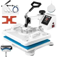 Vevor Heat Press 29x38cm 5 in 1 Heat Press met nauwkeurige digitale timer en temperatuurregeling 360 graden