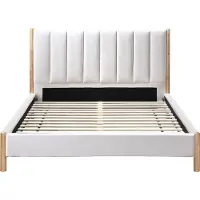 Vente-unique Bedframe stof ivoor 180 x 200 cm SIZAMA