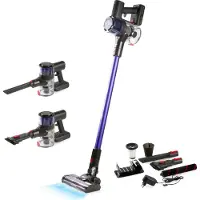 Primo PR511SV 3-in-1 BLDC Steelstofzuiger Draadloos - Stofzuiger zonder zak - Kruimelzuiger - Max power 20 kPa - Blauw/Rood