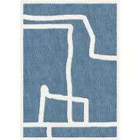 Layered Gotland Klint wollen vloerkleed Cornflower blue 180x270 cm