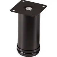 Sotech 4 stuks meubelpoot Jimmy, zwart rond, diameter: 50 mm, hoogte: 60 mm verstelbaar