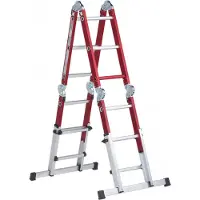 Altrex Varitrex-Do-it-All Telescopische Vouwladder - Aluminium - 4 X 3 Sporten - Max. Werkhoogte 4,25m - Met Stabiliteitsbalk