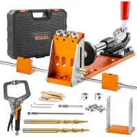 Vevor Pocket Hole Jig Kit met sleutel en vierkante aandrijfbits