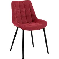 CLP Sardna Eetkamerstoel - klassiek - metalen frame - corduroy - Ribstof/bordeauxrood
