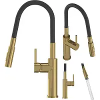 Granitan Keukenkraan Lonar - met Flexibele Uitloop - Goud