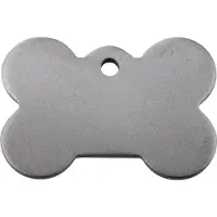 Red Dingo Hondenpenning titanium - maat S - bot 1.7 cm x 2.55 cm