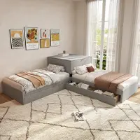 OKWISH Hoge glans salontafel zwart-wit 100x50x38 cm met schuifbaar blad, 1 lade, geometrisch design en ruime opbergruimte