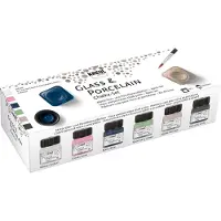 Kreul 16602 Porseleinverf "Glass & Porcelain", Chalky-set
