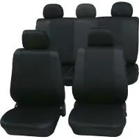 Petex 26174804 Sydney Autostoelhoes 11-delig Polyester Zwart Bestuurder, Passagier, Achterbank