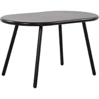 CLP Velva Salontafel - Ovaal - Loungetafel - voor buiten en binnen - Weerbestendige en UV-bestendige tuintafel - Bijzettafel voor buit zwart