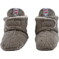 Green Cell - Antislip babyslofjes - Klittenband - Fleece - 6-12 maanden - Bruin