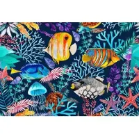 Living Walls Fotobehang Underwater2 DD119749 ARTist Blauw Kleurrijk Vlies 270 x 400 cm (4 delen) 3D Fotobehang op maat