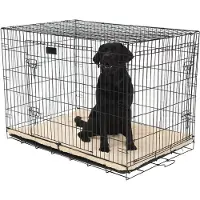 Brixy Hondenbench - Bench Voor Honden - Maat L - Opvouwbaar - 91 x 58 x 65 CM - 2 Deuren - Zwart