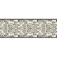 A.S. Création Versace behangrand, Luxe behangrand zwart crème 935472, Italiaans design, Ideaal voor woonkamer 93547-2, Vliesbehang damast patroon, BRICOFLOR.nl