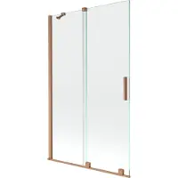 Mexen Velar badwand 2-vleugelig schuifbaar 110 x 150 , transparant, geborsteld koper - 896-110-000-01-65