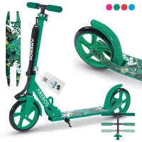 Arebos kick scooter stadsstep kinderstep volwassen scooter groen