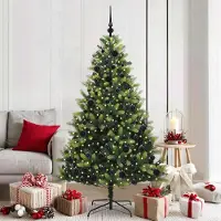 Prolenta Maison Exclusive - Kunstkerstboom met klapmechanisme, 300 LED's, groen, 180 cm