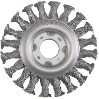 Nordwest /Tecwerk Ronde staaldraadborstel | d. 178 mm | RVS-draad 13 mm | 10000 min-¹ - 4000841209