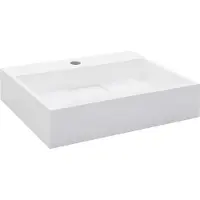 Syfax Wastafel 50x38x13 cm mineraal gegoten/marmer gegoten wit