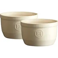 Emile Henry pasteibakje N.10 - set 2 stuks - crèmekleurig