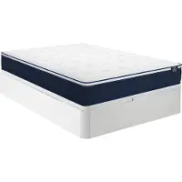 Vente-unique Set 140 x 190 cm bedbodem met opbergruimte, wit + matras met pocketveren met ingebouwd dekmatras van 24 cm dik - ALTIER van YSMÉE