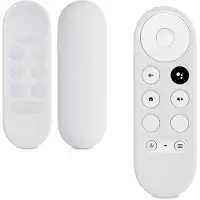 Kwmobile hoes geschikt voor Google Chromecast 2020 4K / Chromecast 2022 HD - Siliconen anti-slip hoes voor afstandsbediening in wit