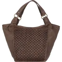 Greenland Nature Femi & Nine Leren Schoudertas 38 cm bruin
