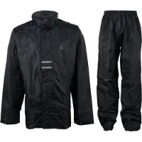 Ralka Regenpak Waterdicht en Ademend - Volwassenen - Reflectie - Zwart - Maat XL