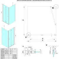 Gelco Loro Rechthoekige douchecabine 100x90cm