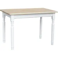 Koma Tools Witte tafel II, gemaakt van massief grenenhout, met een gelakte tafelblad van 130 x 70 cm