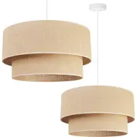 Light11 HOME Hanglamp, plafondlamp, lampenkap 45 cm, jute