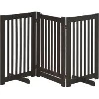 PawHut Paws Afschermhek voor honden deurafscherming veiligheidshek MDF,