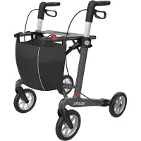 Rehasense Athlon Carbon Rollator Antraciet - Zachte comfort banden