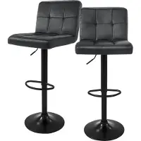 ML-Design Set van 2 barkrukken Abigail velvet | fluweel grijs 45x112x50 cm barkrukken | NADUVI