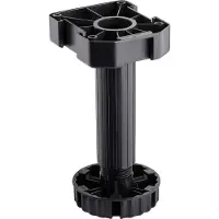 Sotech 20 stuks meubelpoot zwart, hoogte: 185 mm, verstelbaar, belastbaarheid: 500 kg per stelvoet