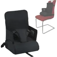 Titaniumbaby Stoelverhoger Seat2Go Black/Veranderd eenvoudig een eetkamerstoel in een kinderstoel/Inklapbaar en eenvoudig mee te nemen/Opbergvak aan de onderzijde