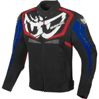 Berik Radic Evo waterdichte motorfietstextiljas, zwart/rood/blauw, maat 52